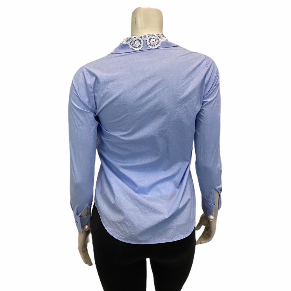 Zara Basic Collection Light Blue Button Down Shir… - image 4